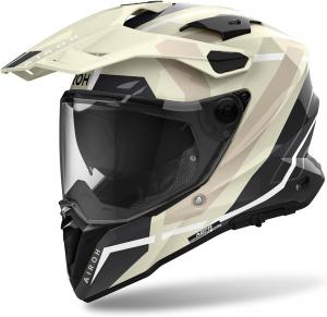 Мотоциклетный шлем Airoh Commander 2 Composite Carbon Fiber Adventure Offroad, Gloss Mavick Sand