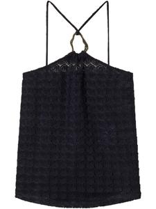 Ажурный топ TWINSET, синий