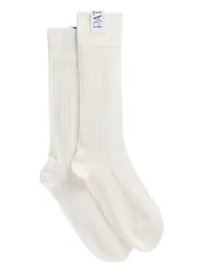 Носки в рубчик Patou, белый