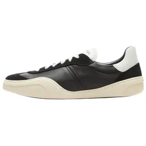 Acne Studios Кожаные и замшевые мужские кеды на низком ходу 2cm черные