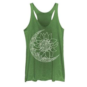 Юниорская майка Moon & Sun Inside Sunflower Racerback, цвет Envy