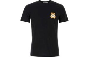 Футболка с вышитым логотипом MOSCHINO, черная