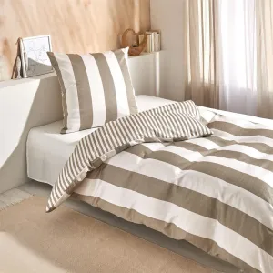 Двустороннее постельное белье Dream Sleep Mako-Satin Los Angeles 155x220 см + 80x80 см бежевый Traumschlaf