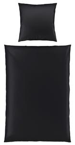 Постельное белье из атласа, 155x220 см, черное, однотонное Bio:Vio, черный