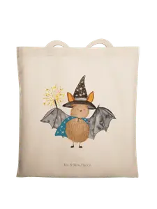 Сумка для переноски Mr & Mrs Panda Fledermaus Zauberer ohne Spruch, кремовый