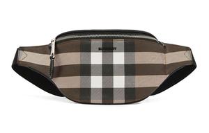 Кожаная сумка через плечо с одним ремнём, слинг-сумка, мини-поясная сумка мужская коричневая Burberry