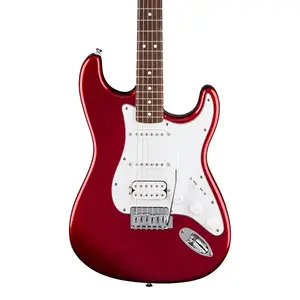 Fender Standard Stratocaster HSS, белый пикгард из лавра, цвет Candy Cola