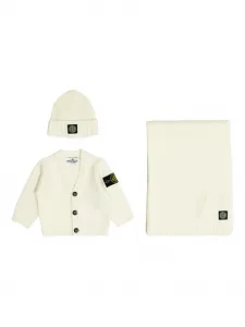 Комплект с логотипом Stone Island Junior, белый