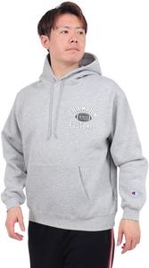 Мужская толстовка с длинными рукавами Champion C3-Y105, хлопок, производство США, свободный крой, графический принт с логотипом, толстовка с капюшоном, спортивный стиль, серый