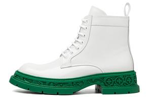 Ботинки Martin унисекс белый на зеленом фоне Tuatara