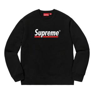 Худи Supreme SS20 Week 2 Underline Crewneck logo Round Neck Pullover Unisex Black, черный