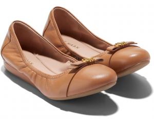 Туфли на плоской подошве Cole Haan Tova Bow Ballet, цвет Pecan Leather