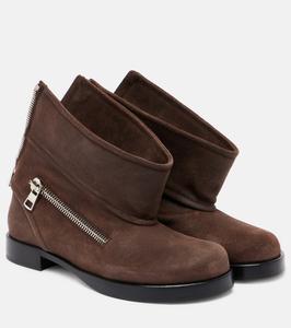 Замшевые ботильоны JW Anderson, Deep Walnut