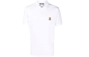 Футболка поло мужская белая MOSCHINO