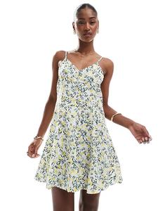 Мини-платье ONLY с завязками на спине и принтом лимона