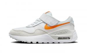 Air Max SYSTM Kids" Повседневная обувь для дошкольников Nike, цвет White-Orange