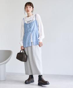 Комплект из майки и длинной футболки из шифона с жаккардовым узором и логотипом Coen, цвет Other 1