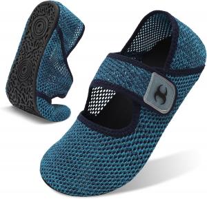 Обувь для воды для женщин и мужчин, пляжная обувь для плавания босиком, аквааэробика, летние широкие шлепанцы, сандалии, быстросохнущие носки для бассейна, реки и моря Scurtain, синий