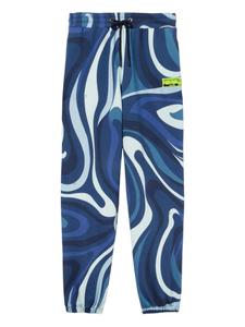 PUCCI спортивные брюки с принтом Marmo, синий