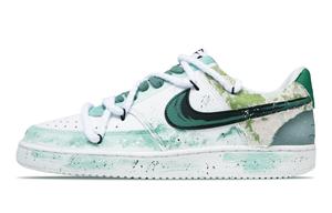 Nike Кроссовки Court Vision Low Slip с антискользящим покрытием, устойчивые к истиранию, низкие, для скейтбординга, унисекс, изумрудно-зеленые