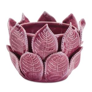 Ваза Melrose International Storeware с декором в виде листьев, 2 штуки, фиолетовый