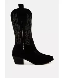 Ковбойские сапоги Mae с вышивкой London Rag, черный