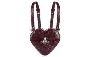 Vivienne Westwood Мини рюкзак в форме сердца из телячьей кожи бордовый для женщин