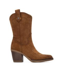 Женские итальянские замшевые ботильоны в стиле вестерн из коллекции Refresh от XTI XTI, Camel