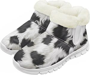 Pzuqiu Зимние сапоги для мальчиков и девочек с водонепроницаемой утепленной меховой подкладкой для малышей, детей и старших детей для холодной погоды и походов на улице, белая подошва