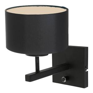 Настенный светильник Steinhauer Stang 1-flammig, железо / полиэстер - 1-световой - черный