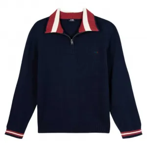 Свитер Tbs Tatumcam с половинной молнией, синий