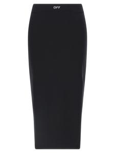 Юбка с логотипом OFF-WHITE, черный