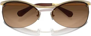 Женские квадратные солнцезащитные очки Swarovski Sk7018, Gold/Gradient Brown