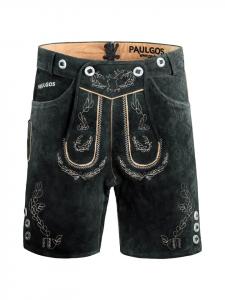 PAULGOS Кожаные шорты, натуральная кожа, модель HK1 серого цвета