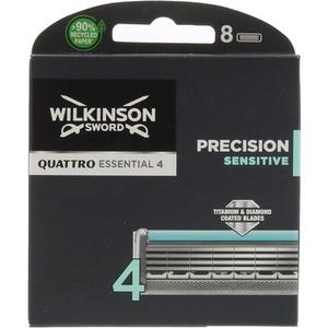 Запасные картриджи для бритвенных лезвий Quattro Titanium Sensitive — упаковка из 8 шт., Wilkinson Sword