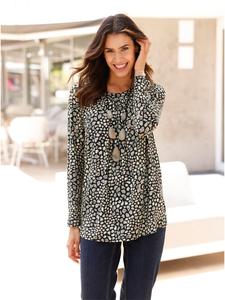 Рубашка-туника черного цвета с тростниковым принтом WITT WEIDEN