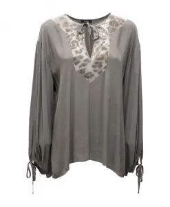 Зеленая рубашка с пайетками Mason'S, зеленый