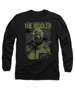 Мужская футболка с длинным рукавом с иллюстрацией Загадочника (2022) Batman, Black