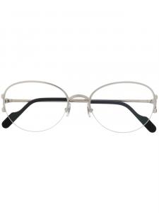 Солнцезащитные очки в овальной оправе Cartier Eyewear, серебряный