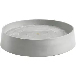 Подставка под горшок ECOPOTS "на колесах Осло 55 белый серый", для внутреннего и наружного применения: морозоустойчивая, ударопрочная и светостойкая