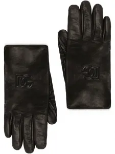 Перчатки с тисненым логотипом DG DOLCE & GABBANA, черный