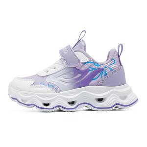 Противоскользящие и износостойкие дышащие низкие детские кроссовки для бега BOBDOG, розовый/слоновая кость/фиолетовый