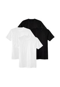 Мужская футболка, 4 шт в упаковке - Natural Benefit, V-образный вырез, одинарный джерси CALIDA, цвет Wei_/schwarz