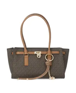 Коричневая сумка через плечо с монограммой Michael Kors, коричневый
