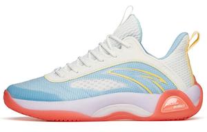 Баскетбольные кроссовки Cement Bubble 2.0 мужские с низким верхом цвета слоновой кости/водопадного синего цвета Anta