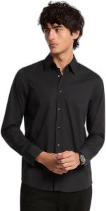 Michael Kors мужская классическая рубашка с длинным рукавом из хлопка, Black
