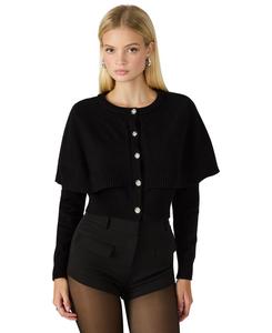 Женский кардиган-накидка с длинными рукавами Gisselle Steve Madden, Black