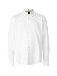 BOSS Рубашка 'C-LIAM' Slim fit на пуговицах, белая