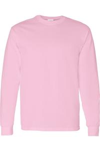 Футболка с длинным рукавом из плотного хлопка Gildan, светло-розовый