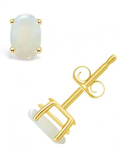 Серьги-Гвоздики с опалом (1/2 карата) из 14-каратного желтого золота или 14-каратного белого золота Macy'S, gold